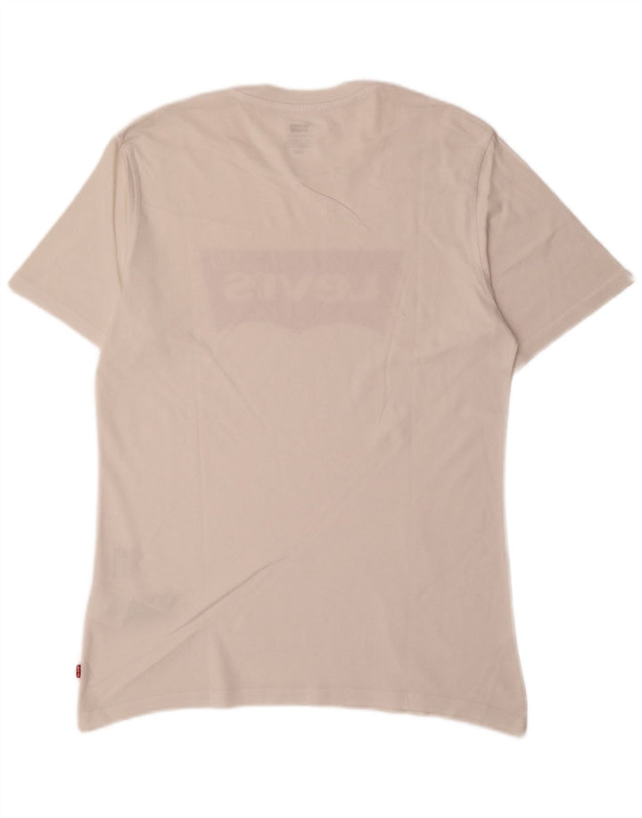 Levi's T-Shirt Graphique Homme Petit Blanc Coton