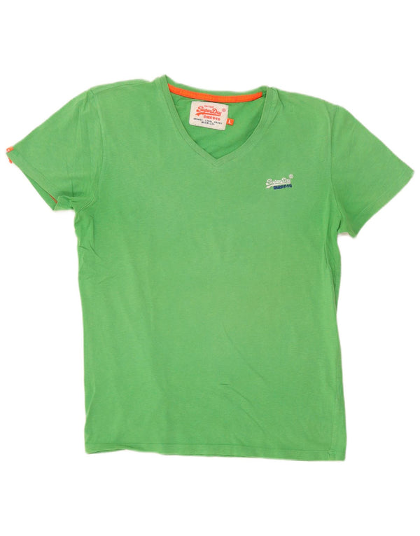 Superdry T-Shirt Homme Top Large Vert Coton