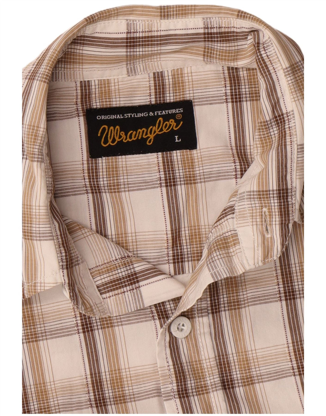 Wrangler Chemise Homme Grand Carreau Blanc Coton