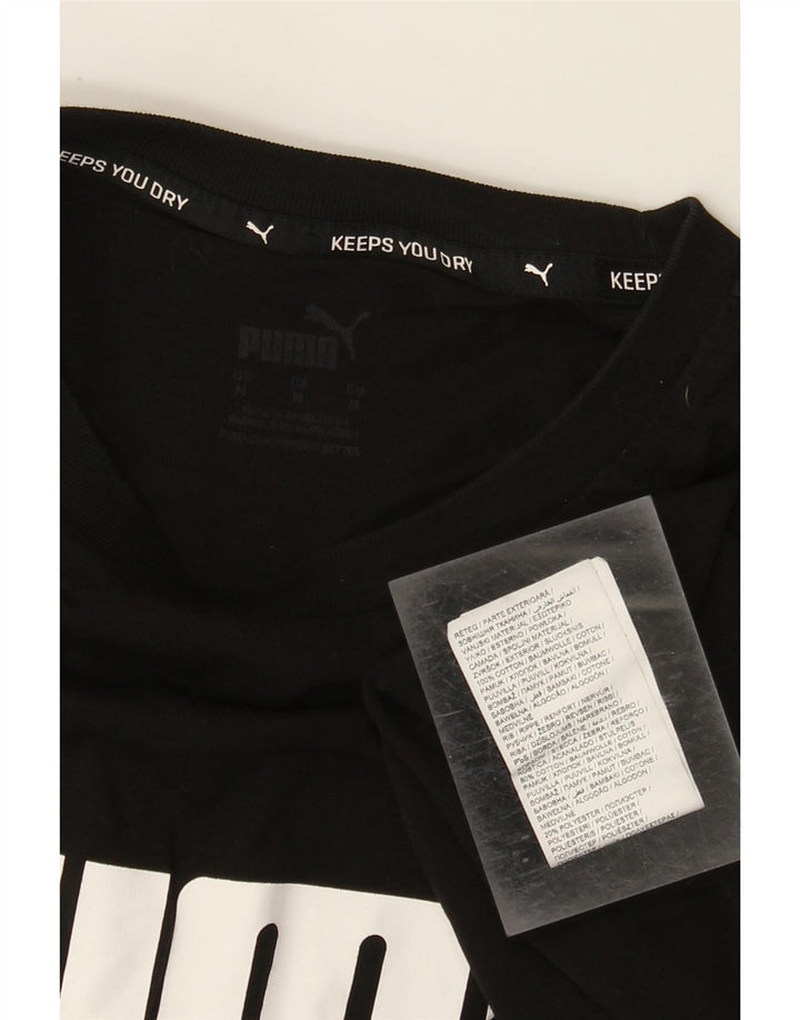 Puma T-Shirt Graphique Homme Noir Moyen Coton