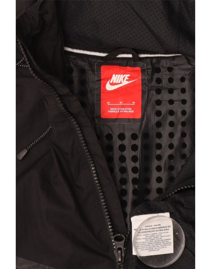 Nike Veste de survêtement à capuche pour homme en nylon noir moyen