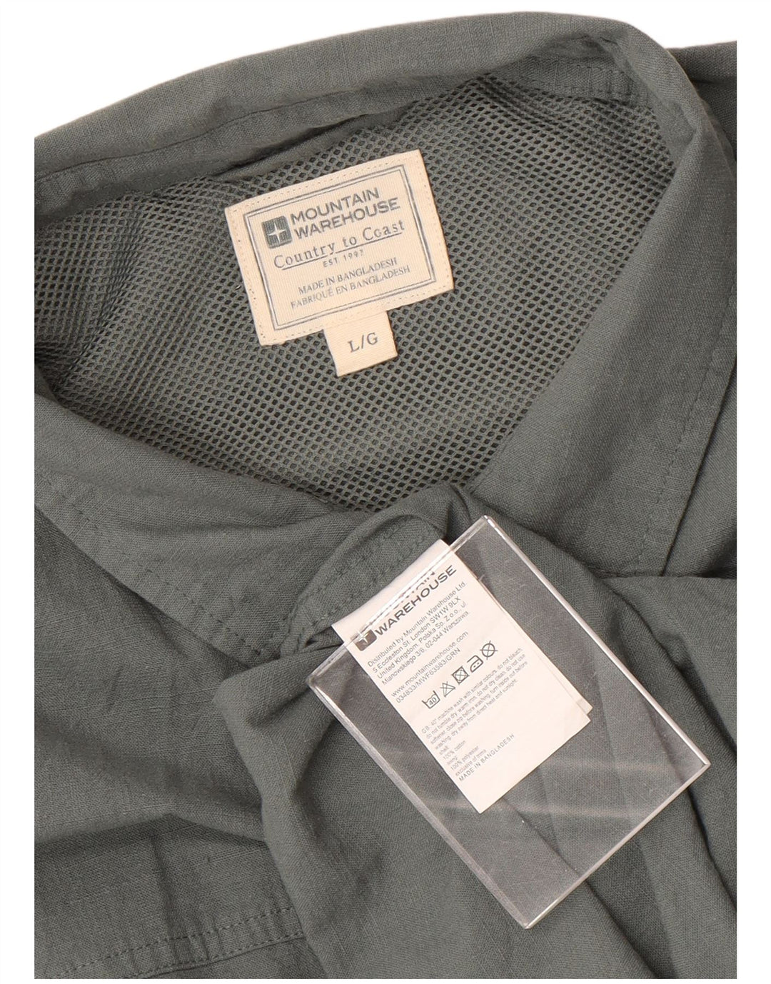 Mountain Warehouse Chemise à manches courtes pour homme en coton gris Taille L