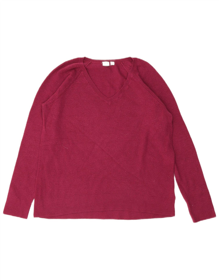 Gap Pull col V pour femme UK 10 Petit nylon rose
