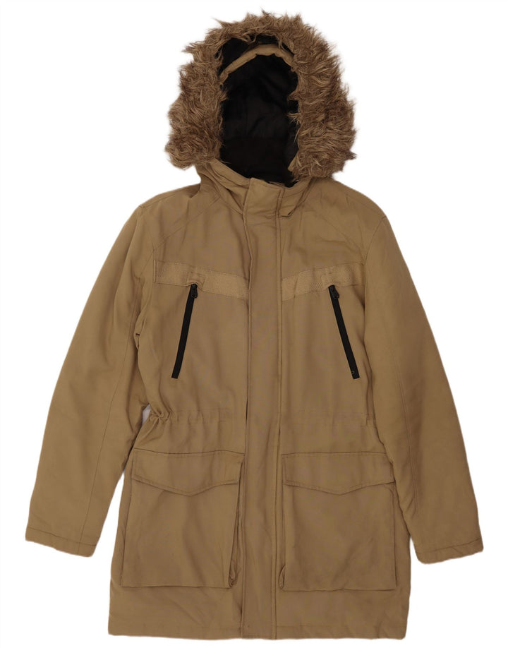Jack & Jones Parka à capuche pour homme UK 38 Beige moyen Polyester
