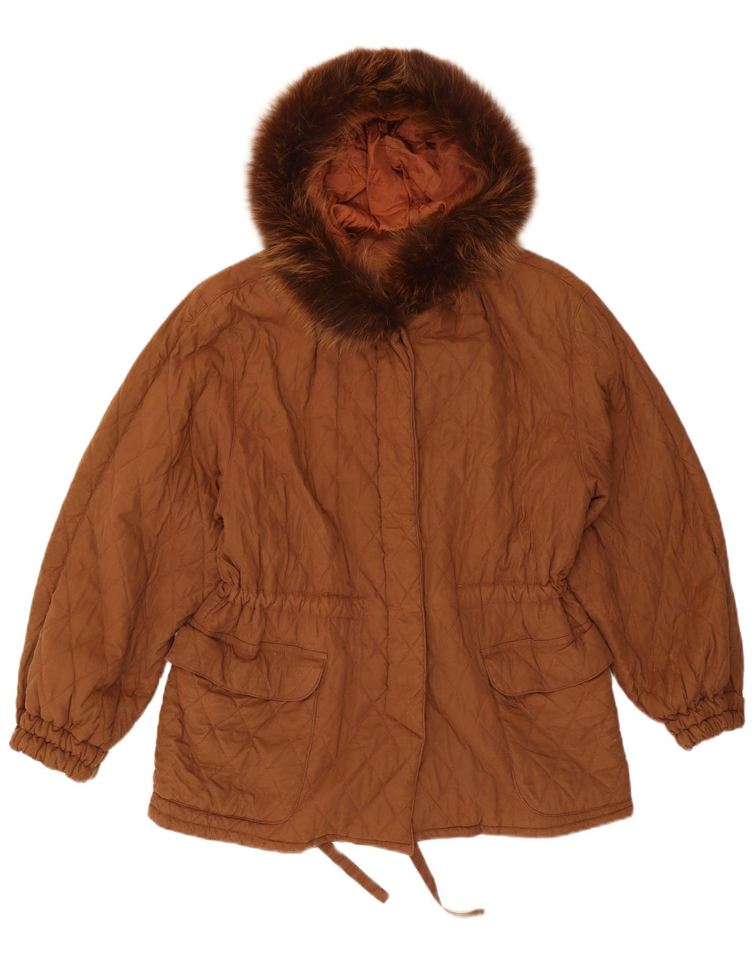 Ileana Zara Veste matelassée à capuche surdimensionnée pour femme IT 40 Small Marron
