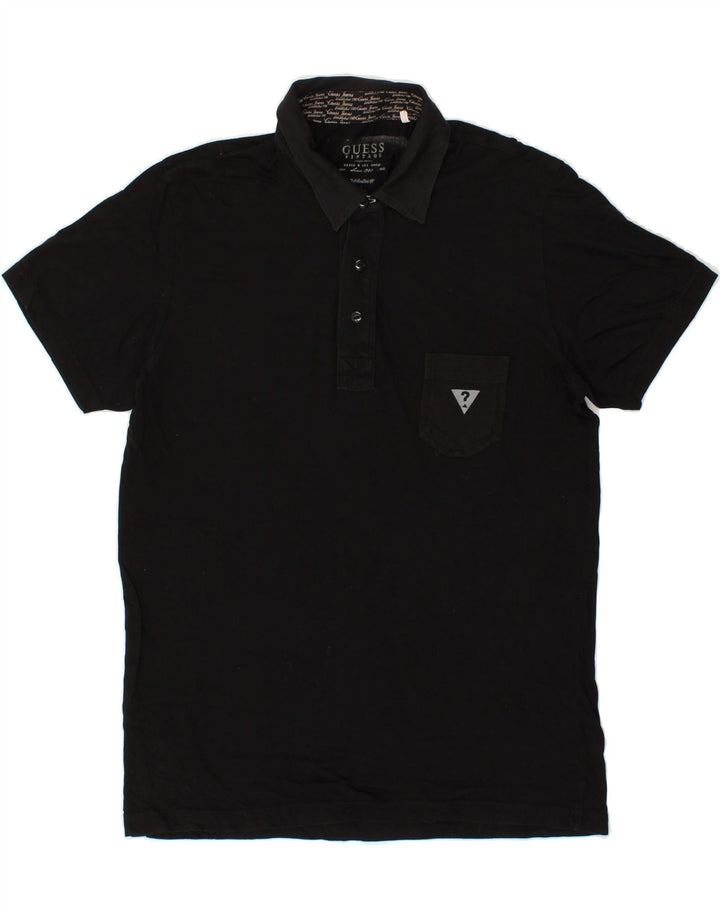 GUESS Polo Graphique Homme Grand Noir