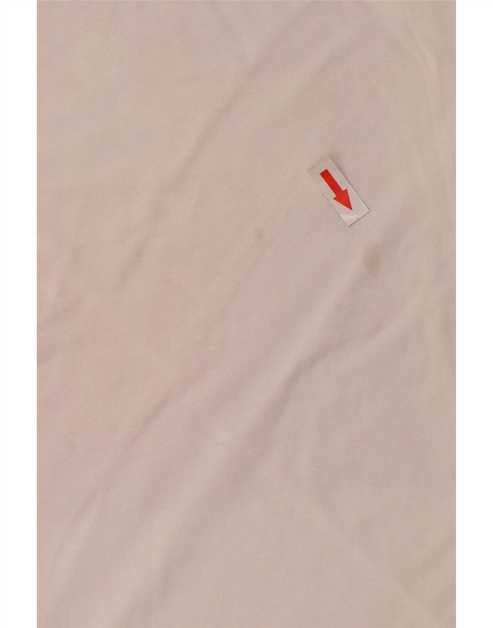 LEVI'S T-Shirt Graphique Femme UK 12 Coton Blanc Moyen