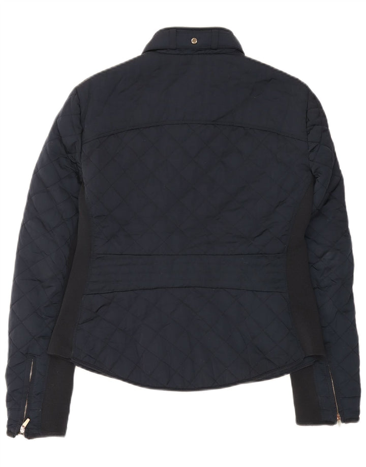 Zara Veste matelassée pour femme UK 14 Large Bleu marine