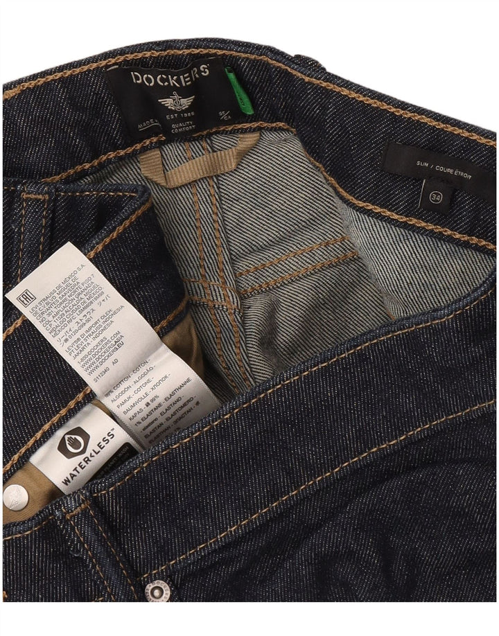 Dockers Jean Slim Homme W34 L32 Bleu Marine Coton