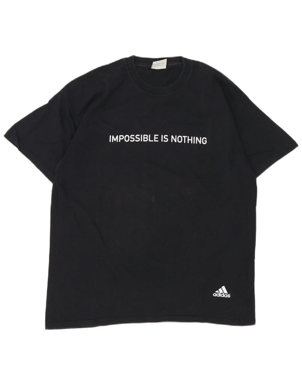 Adidas Mens Graphic T-Shirt Top XL Noir Coton