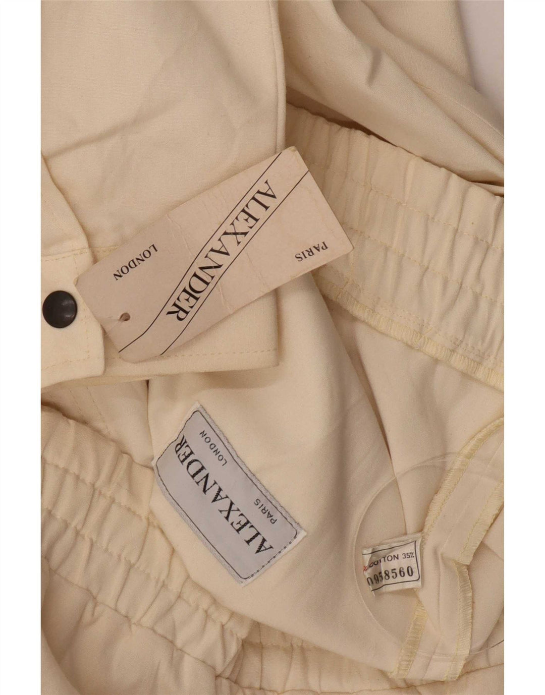 Alexander Veste Bomber Homme IT 54 2XL Blanc Cassé Coton