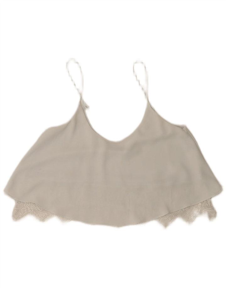 Zara Femme Cami Top UK 10 Petit Blanc