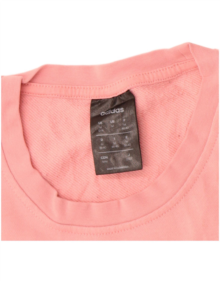 Adidas Sweat-shirt graphique pour femme UK 12/14 en coton rose moyen