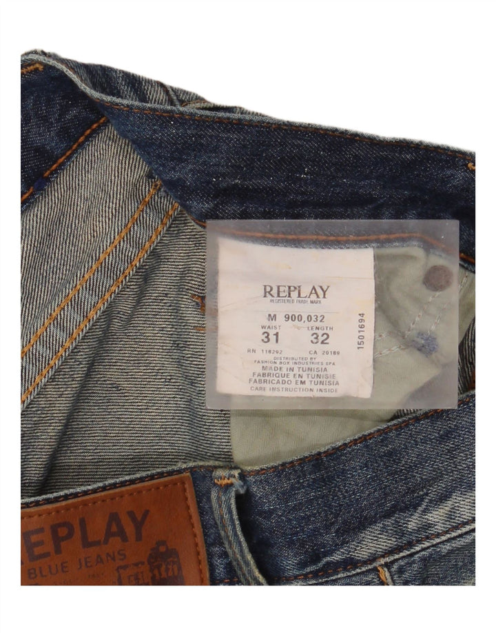 Replay Jean droit homme W31 L32 bleu coton
