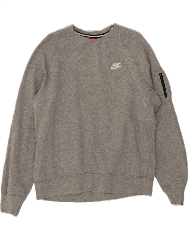 NIKE Womens Sweatshirt Jumper UK 14 Medium Grey Cotton Vintage Nike and Second-Hand Nike from Messina Hembry 