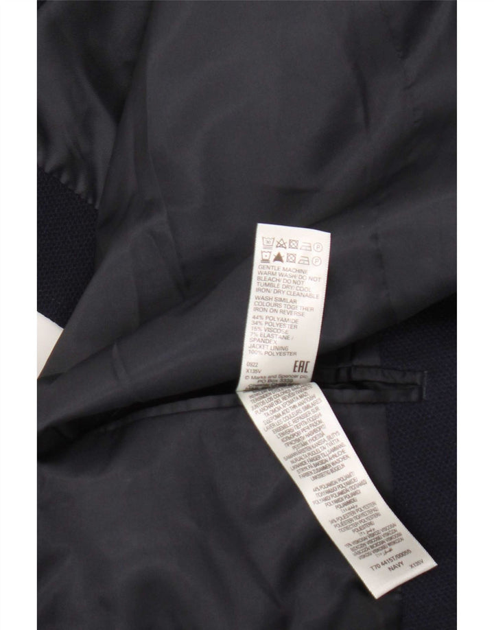 Marks & Spencer Veste blazer à 2 boutons pour homme UK 50 5XL Bleu marine Polyamide