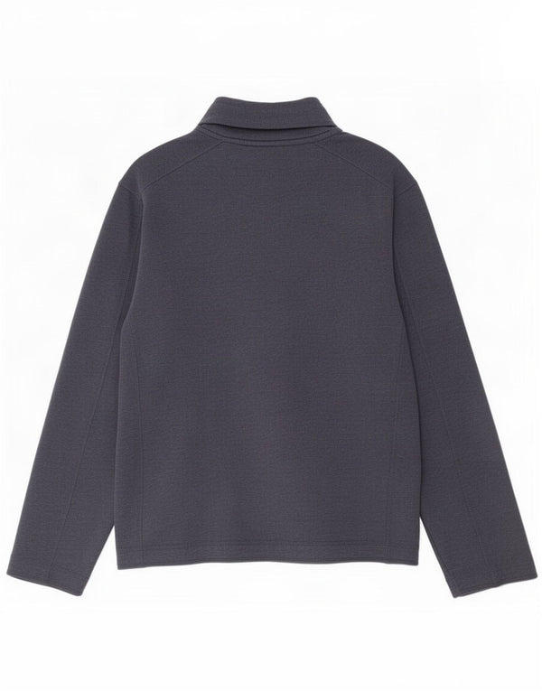 Weird Fish Sweat-shirt col zippé pour homme XL en coton bleu marine
