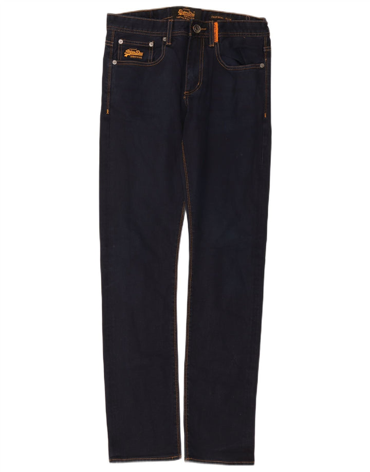SUPERDRY Jean Corporal Slim Homme W32 L34 Bleu Marine Coton