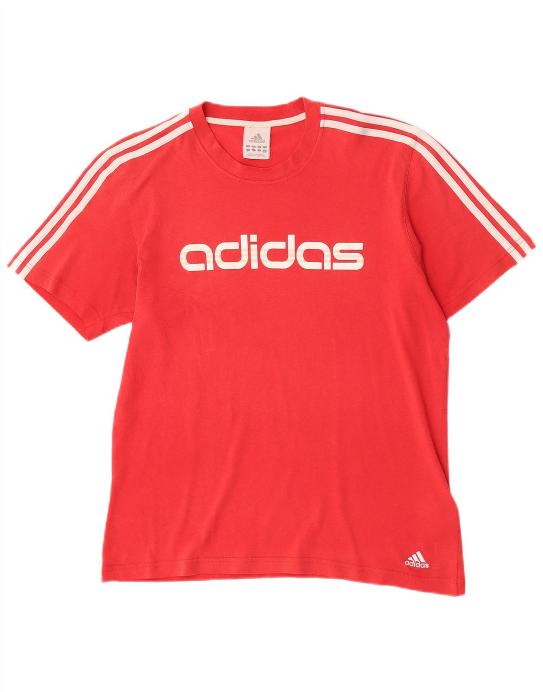Adidas T-Shirt Graphique Homme Rouge Moyen Coton
