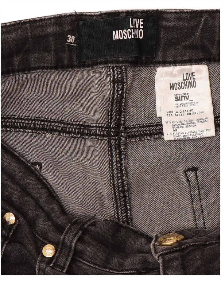 MOSCHINO Jean Droit Femme W30 L31 Noir Coton