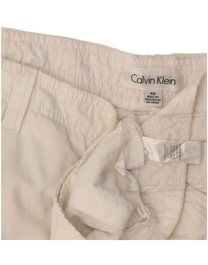 Calvin Klein Short Cargo Homme W40 XL Coton Blanc