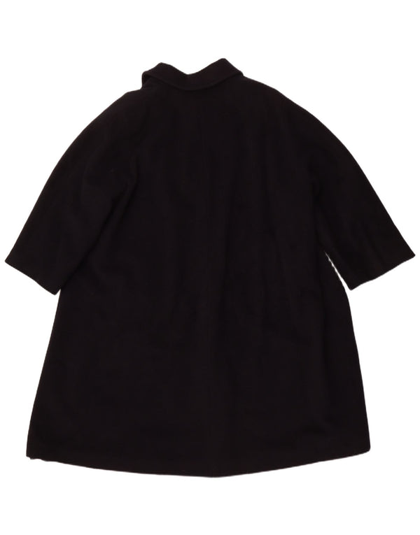 LUISA SPAGNOLI Manteau surdimensionné pour femme UK 16 Grande laine vierge bleu marine