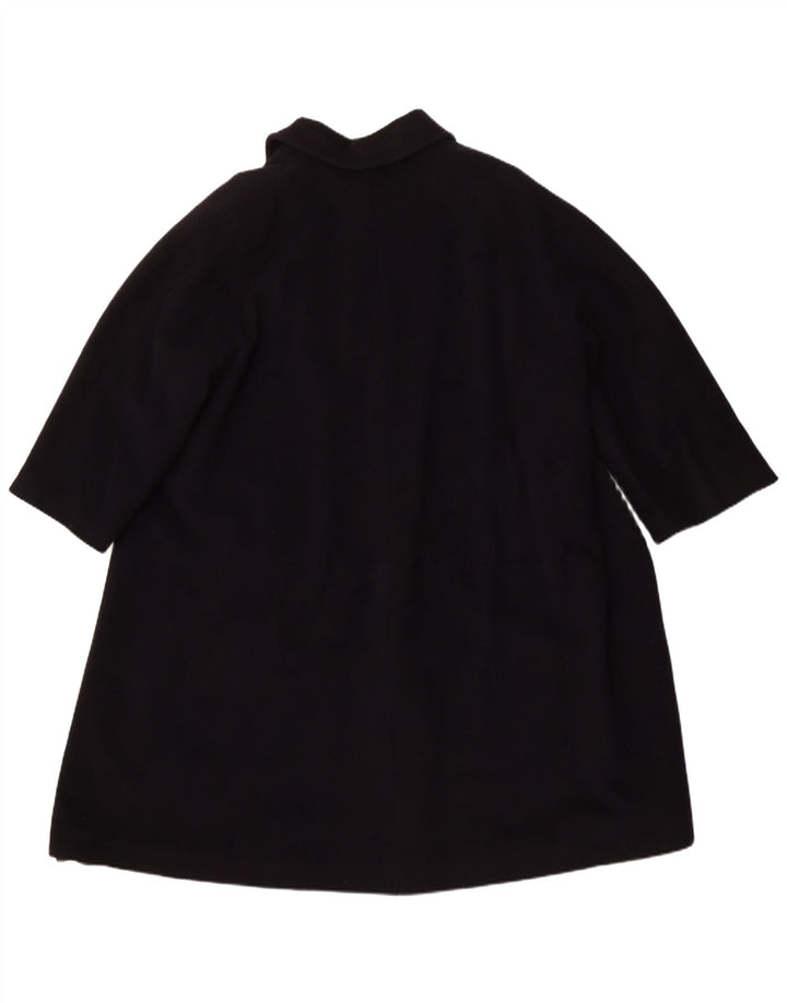 LUISA SPAGNOLI Manteau surdimensionné pour femme UK 16 Grande laine vierge bleu marine