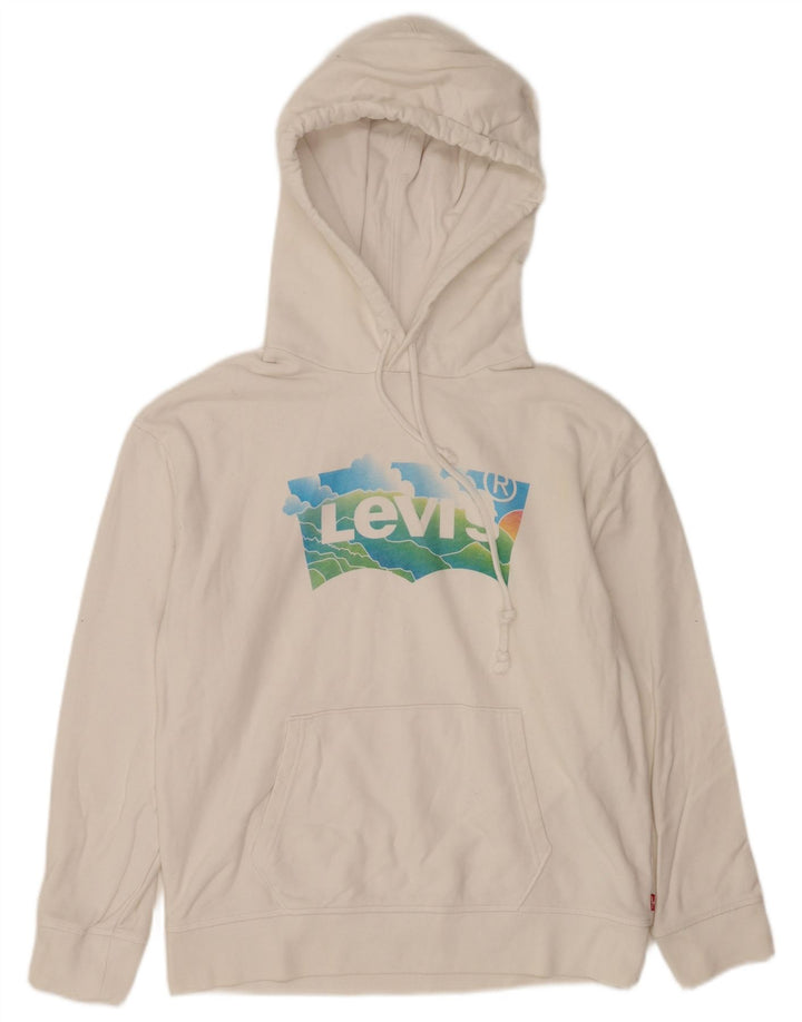 Levi's Pull à Capuche Graphic Homme Petit Blanc Coton