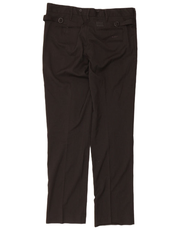 G-Star Mens Slim Casual Trousers W34 L34 Black Pinstripe Viscose