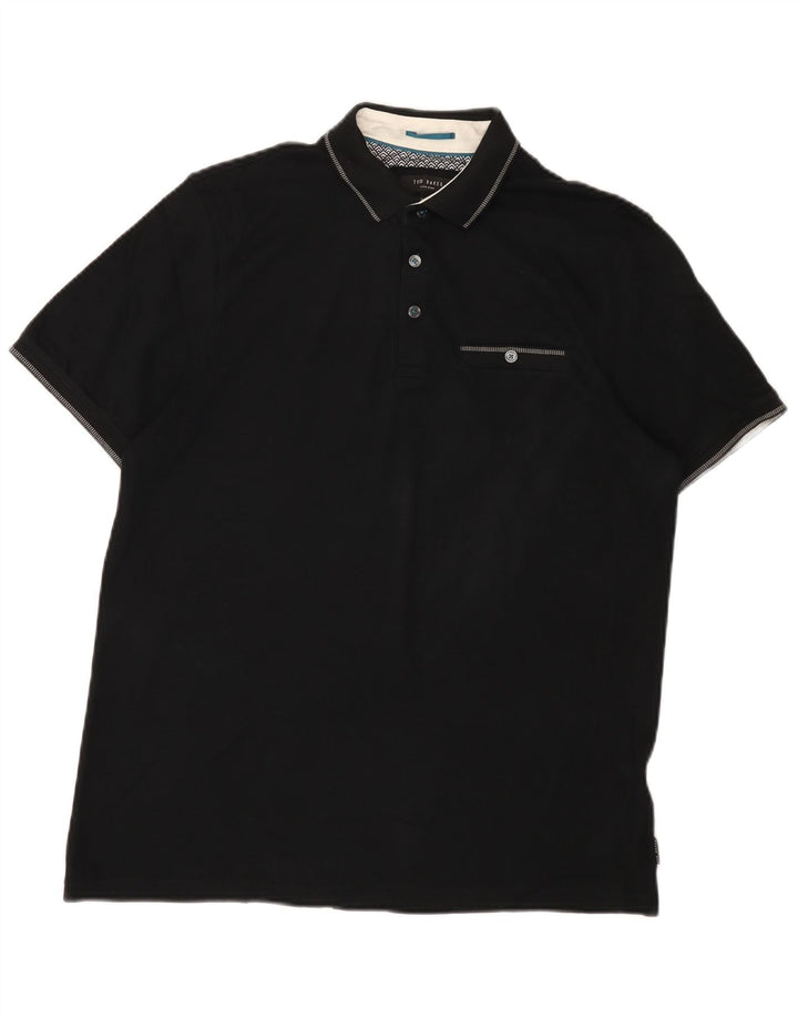 Ted Baker Polo Homme Taille 3 Coton Noir Moyen