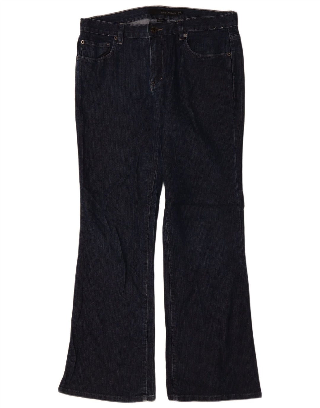 Calvin Klein Jeans bootcut pour femme US 12 Large W34 L31 Bleu marine Coton