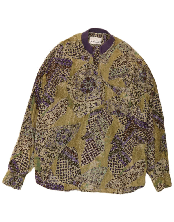 Chemise pull vintage pour hommes grand patchwork multicolore