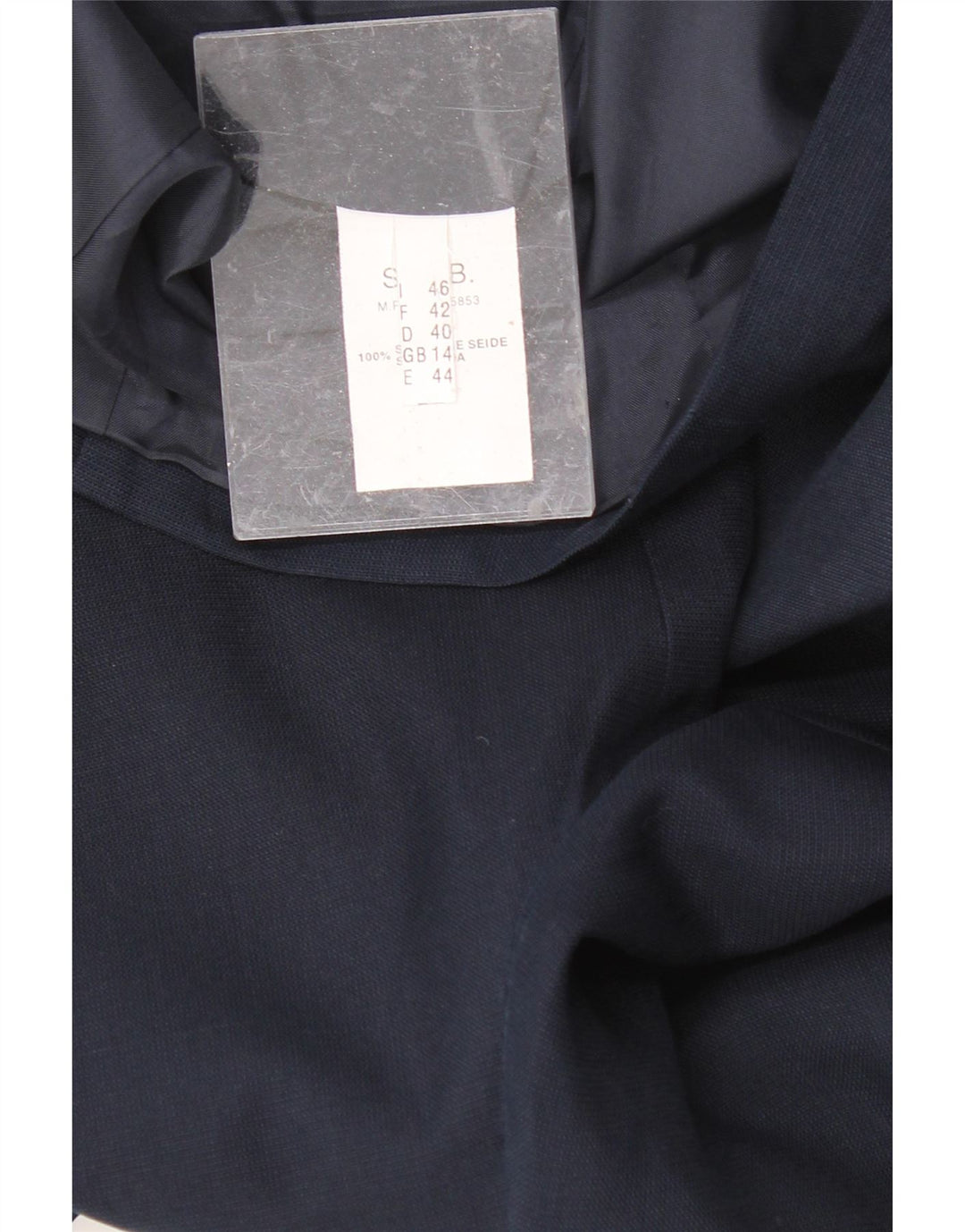 DANIEL HECHTER Womens 1 Button Blazer Jacket UK 14 Large Navy Blue Silk