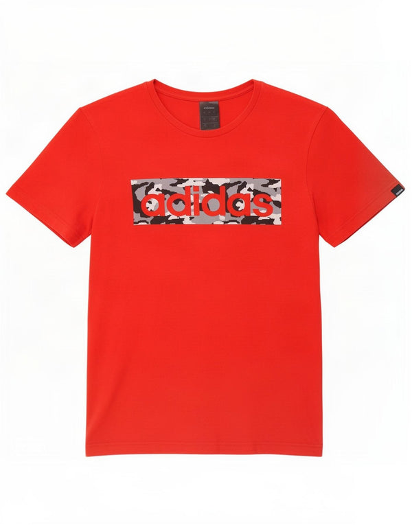 Adidas Mens Graphic T-Shirt Top Petit Rouge Coton