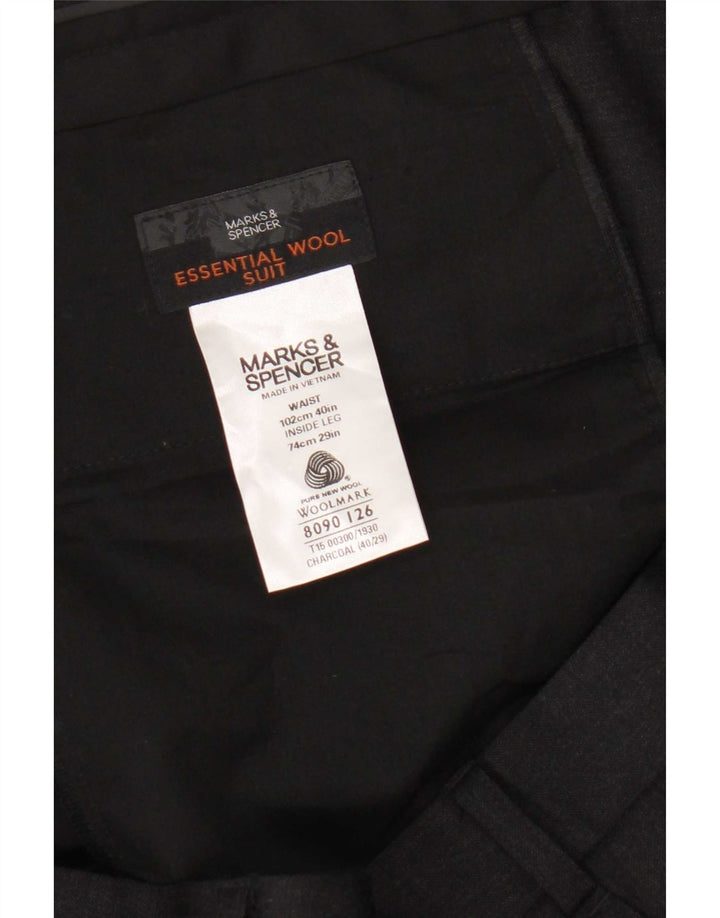 Marks & Spencer Pantalon Chino Pegged Homme W40 L29 Gris Laine