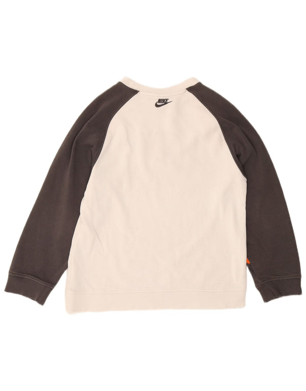 Nike Sweat-shirt graphique pour garçon 12-13 ans Large Blanc Colorblock