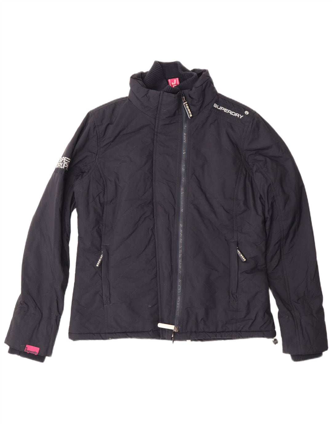 Superdry Veste coupe-vent Windcheater pour femme UK 16 Large Bleu Marine Nylon