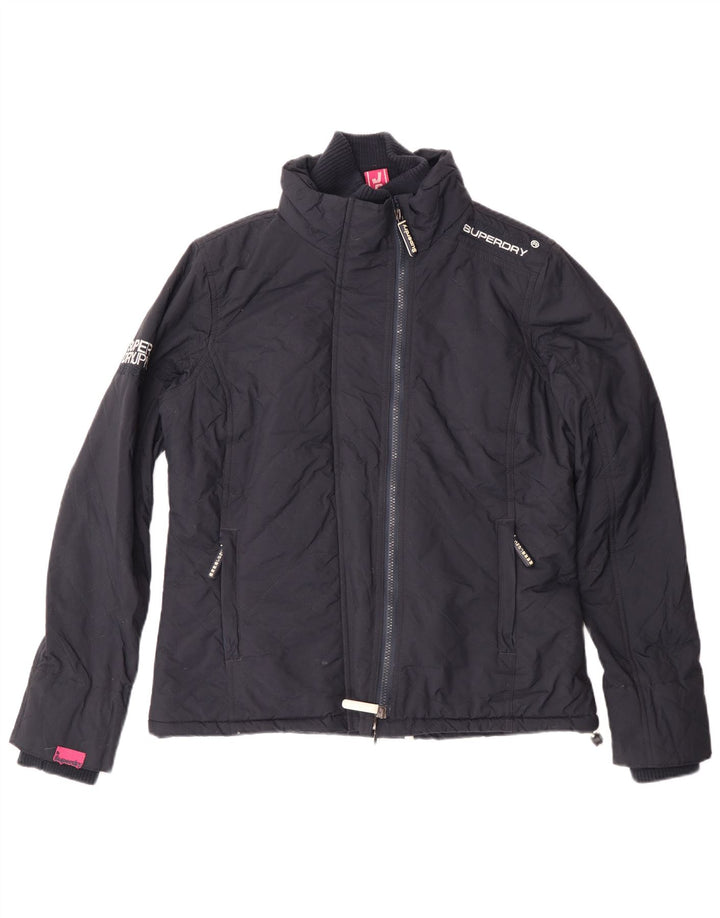 Superdry Veste coupe-vent Windcheater pour femme UK 16 Large Bleu Marine Nylon