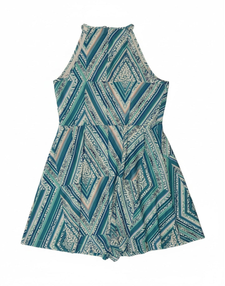 MOSSIMO Womens Sleeveless A-Line Dress UK 18 XL Blue Geometric Polyester