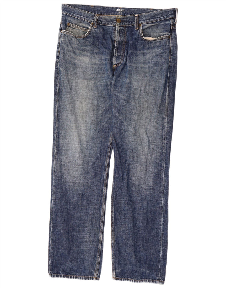 CARHARTT Jean droit Wip homme W34 L32 bleu coton
