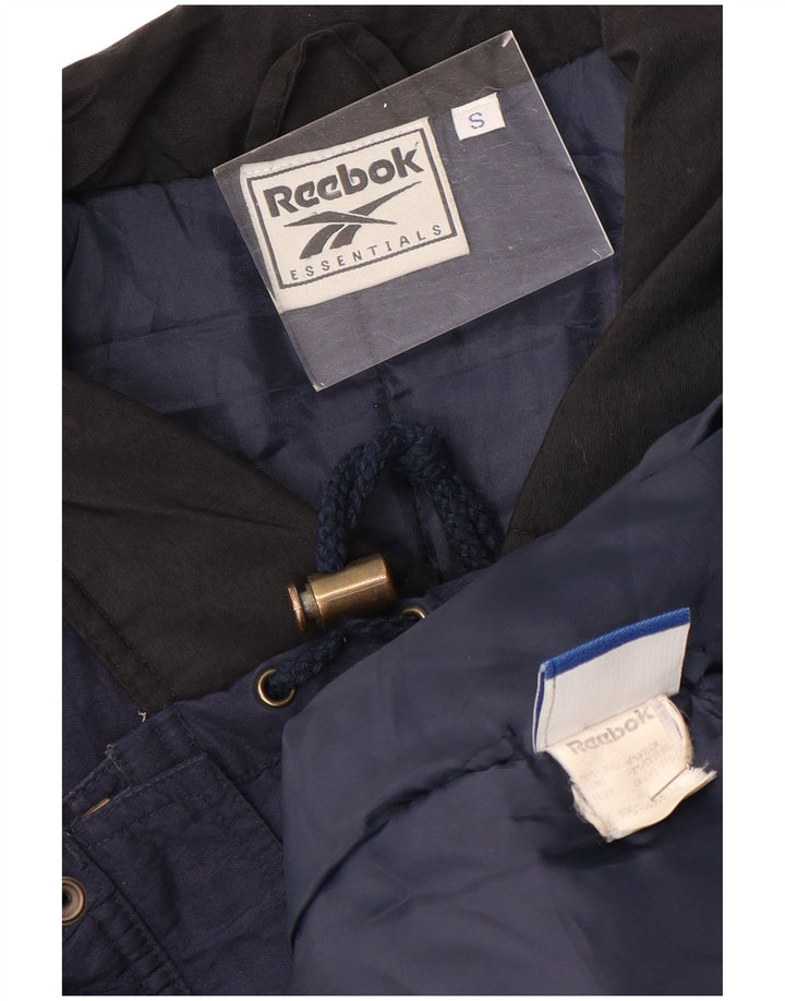 REEBOK Veste coupe-vent coupe ample pour homme UK 36 Small Bleu marine Nylon