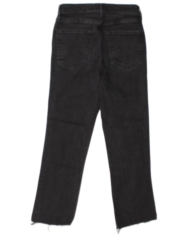 Zara Jean court taille haute pour femme EU 38 Small W28 L25 Coton noir