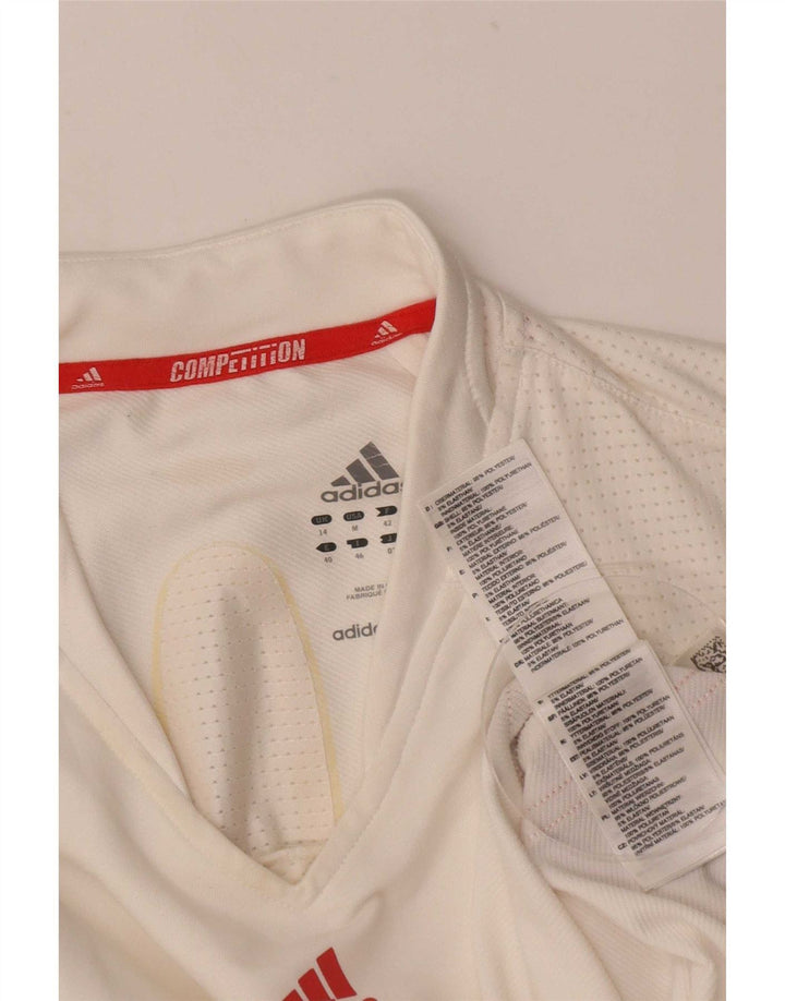 Adidas Débardeur Femme UK 14 Medium Blanc Colorblock Polyester