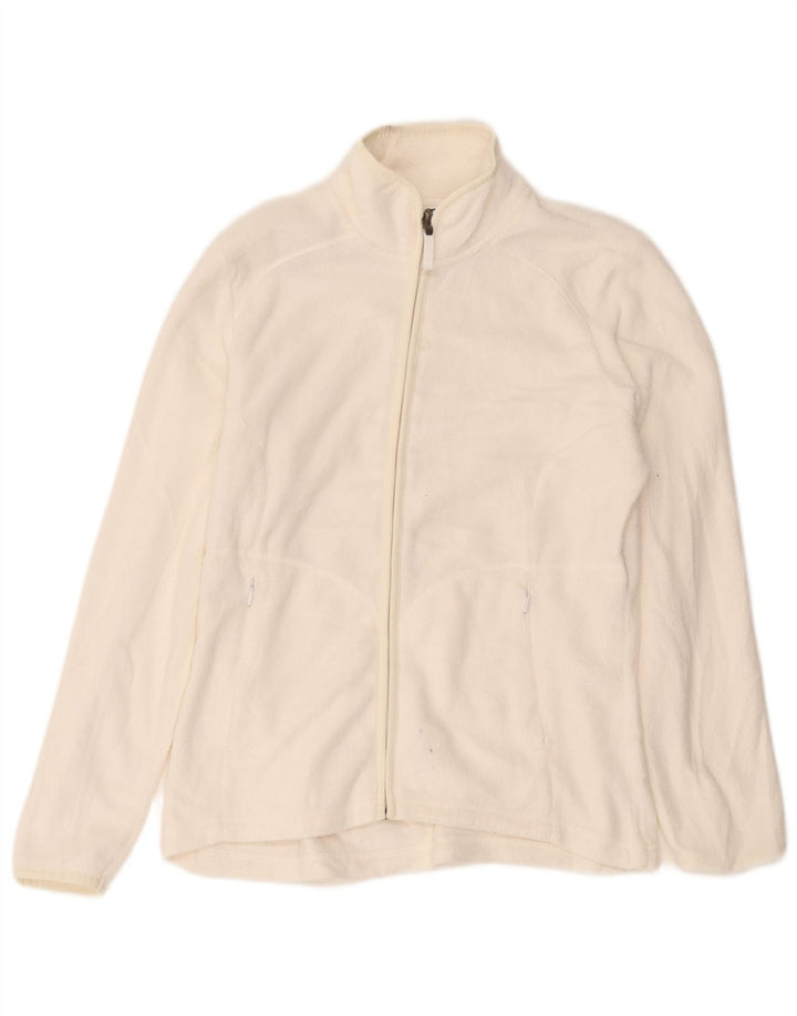 Marks & Spencer Veste polaire pour femme UK 12 Medium Off White Polyester