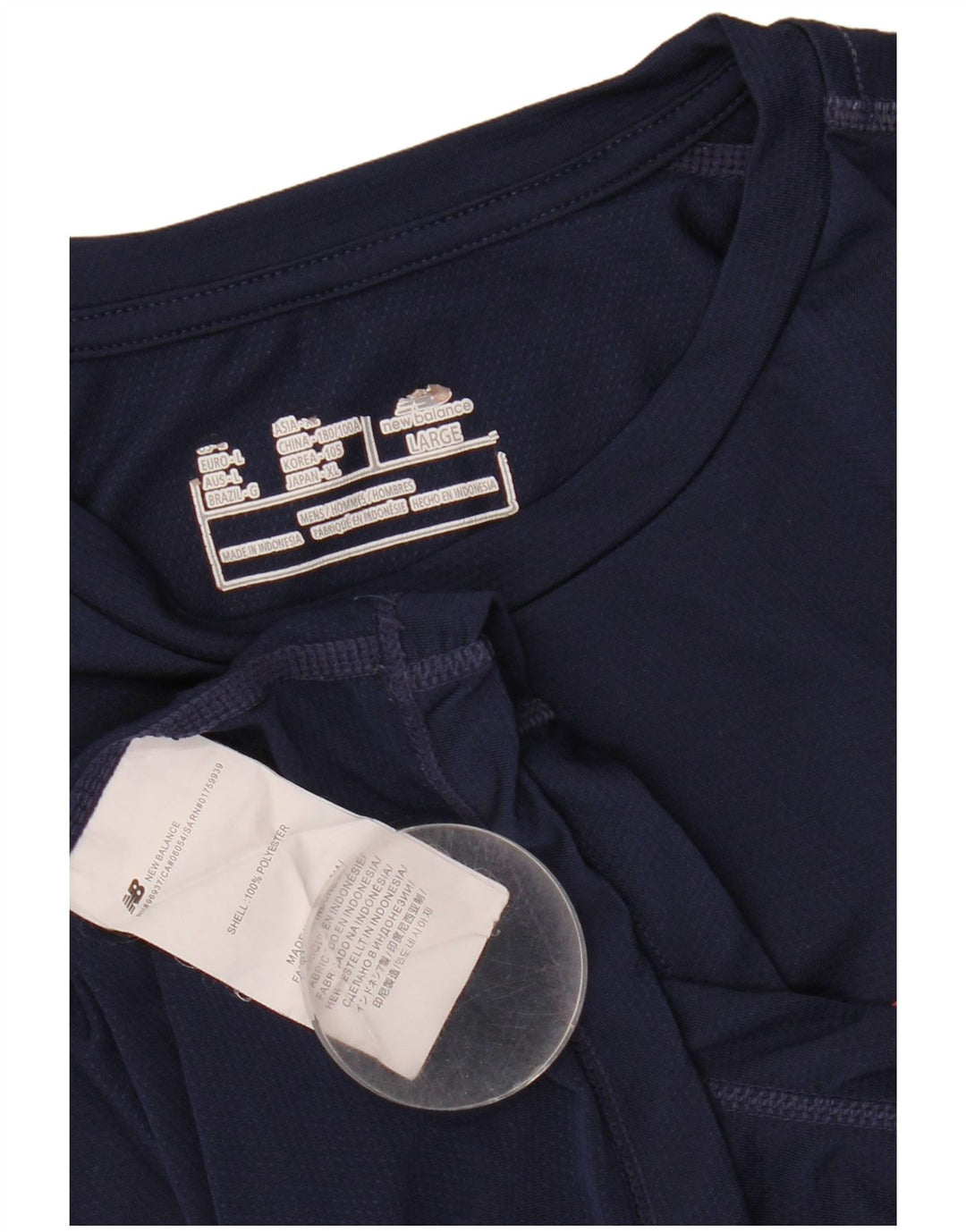 New Balance Haut graphique à manches longues pour hommes Grand bleu marine Polyester