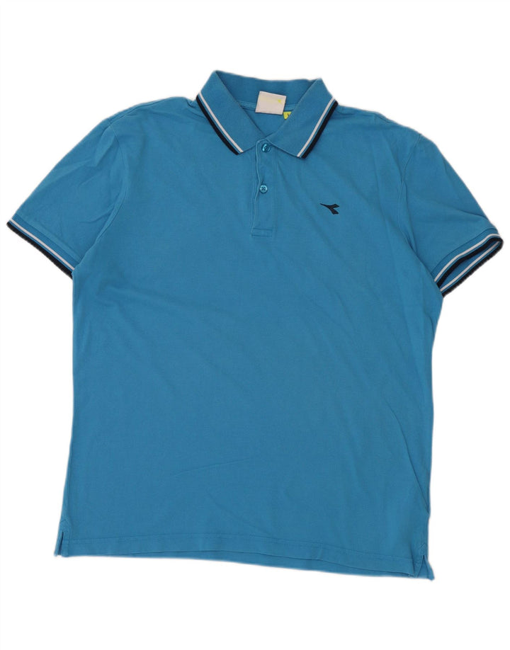 DIADORA Polo Homme Grand Bleu Coton