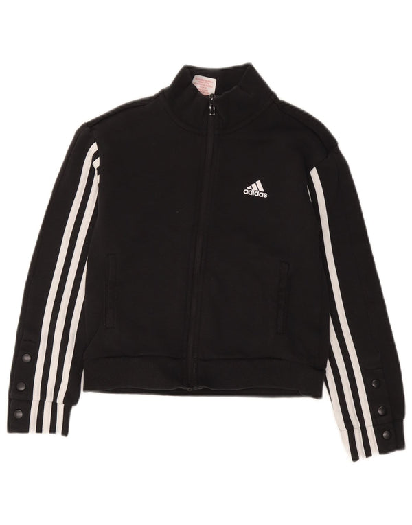 Veste de survêtement courte Adidas fille 9-10 ans coton noir