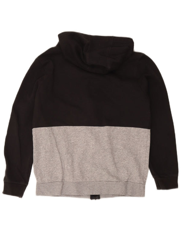 Adidas Pull à capuche zippé pour garçon 13-14 ans Noir Colourblock Coton