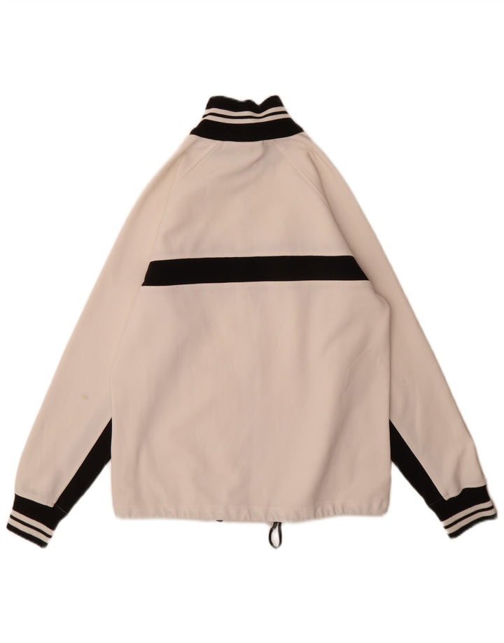 Asics Veste de Survêtement Homme Blanc Moyen Polyester Colorblock