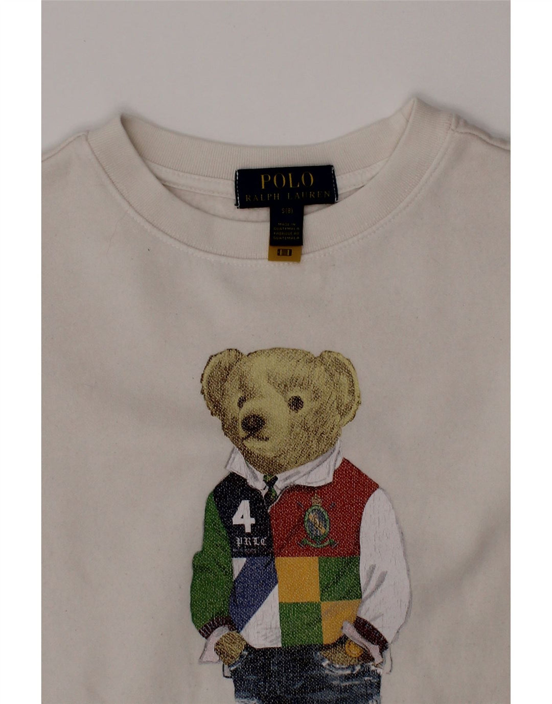POLO RALPH LAUREN Sweat-shirt graphique pour garçon 7-8 ans Petit Blanc